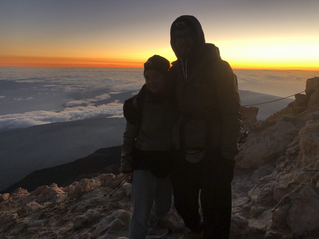 Wschód Słońca na wulkanie Teide